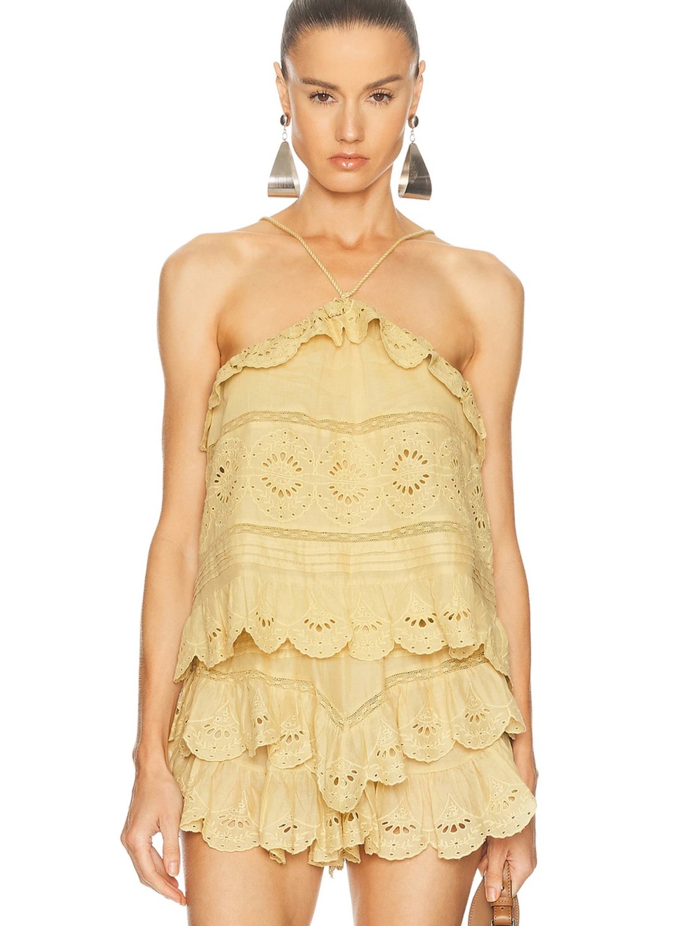 Isabel Marant Prisha halter top in light orchre